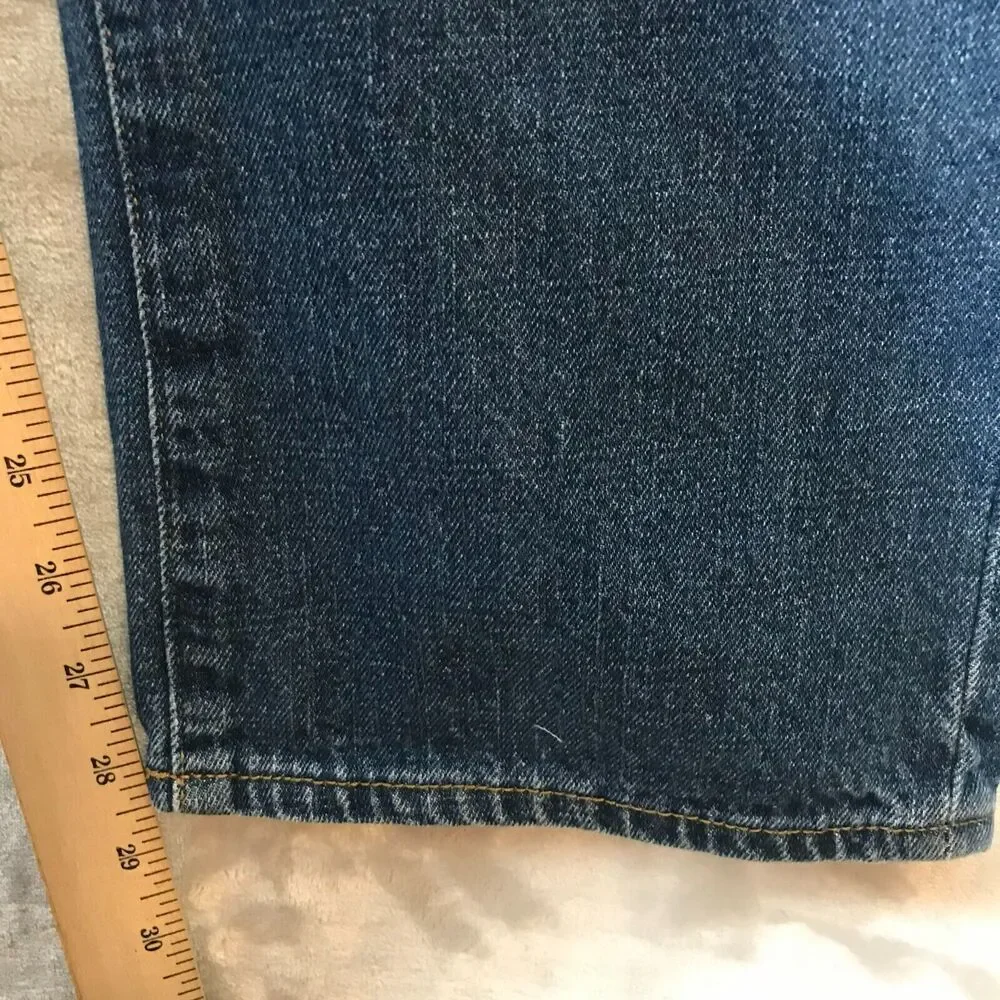 Chaps Denim Vintage Slim Fit Mens 38*30 Blue 100% Cotton Pockets Flat Front
